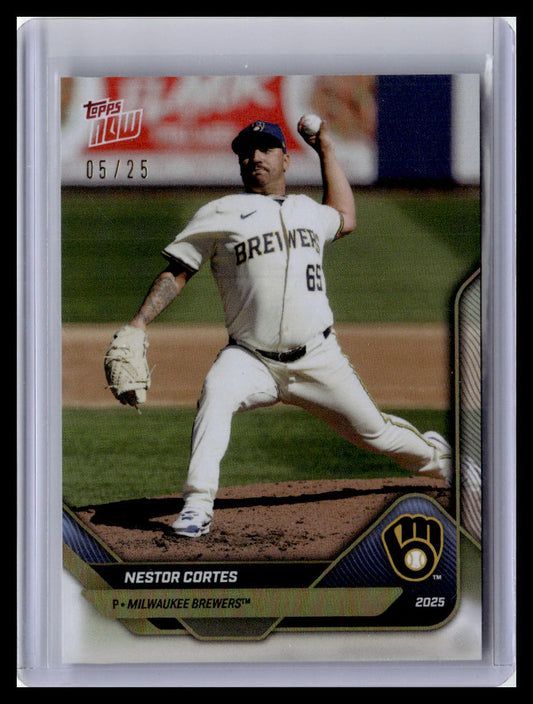 2025 Topps Now Road to Opening Day #OD-229 Nestor Cortes Gold Foil 5/25