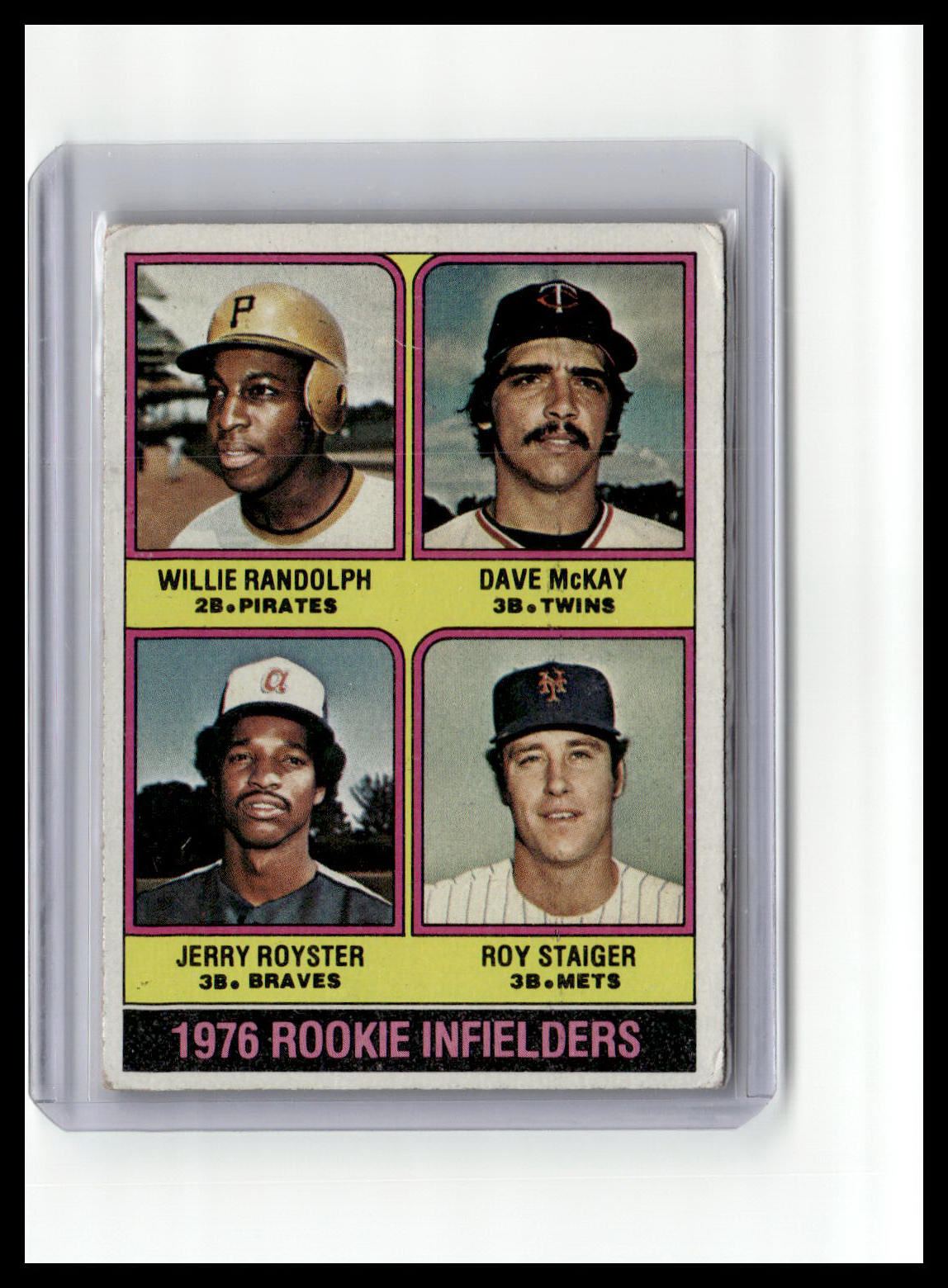 1976 Topps #592 1976 Rookie Infielders ( Randolph / McKay / Royster / Staiger)