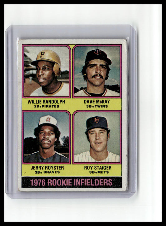 1976 Topps #592 1976 Rookie Infielders ( Randolph / McKay / Royster / Staiger)