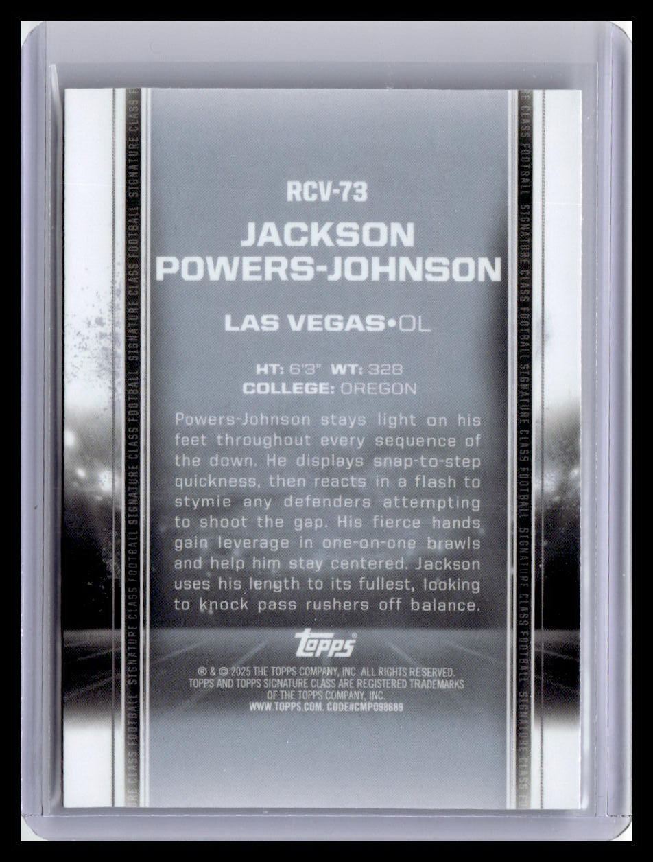 2024 Topps Signature Class #RCV-73 Jackson Powers-Johnson RC Chrome Variation