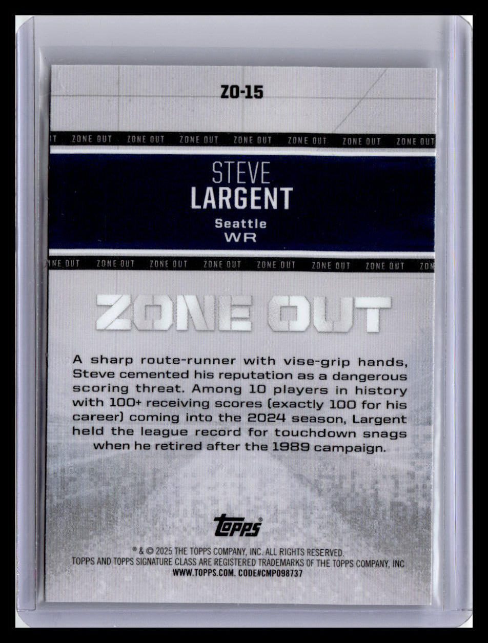 2024 Topps Signature Class #ZO-15 Steve Largent Zone Out