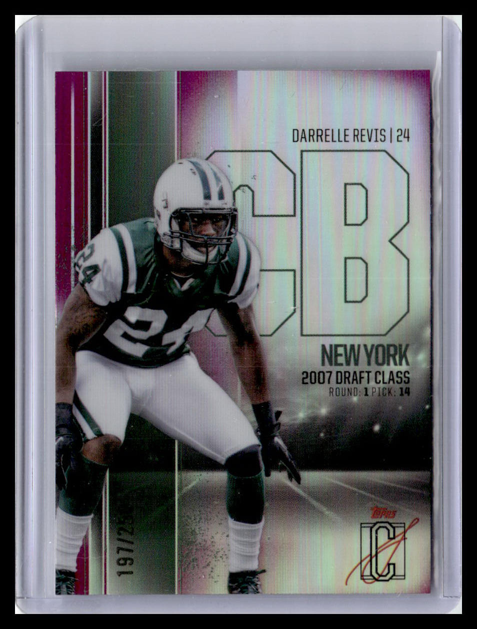 2024 Topps Signature Class #BCV-38 Darrelle Revis Chrome Magenta 197/250
