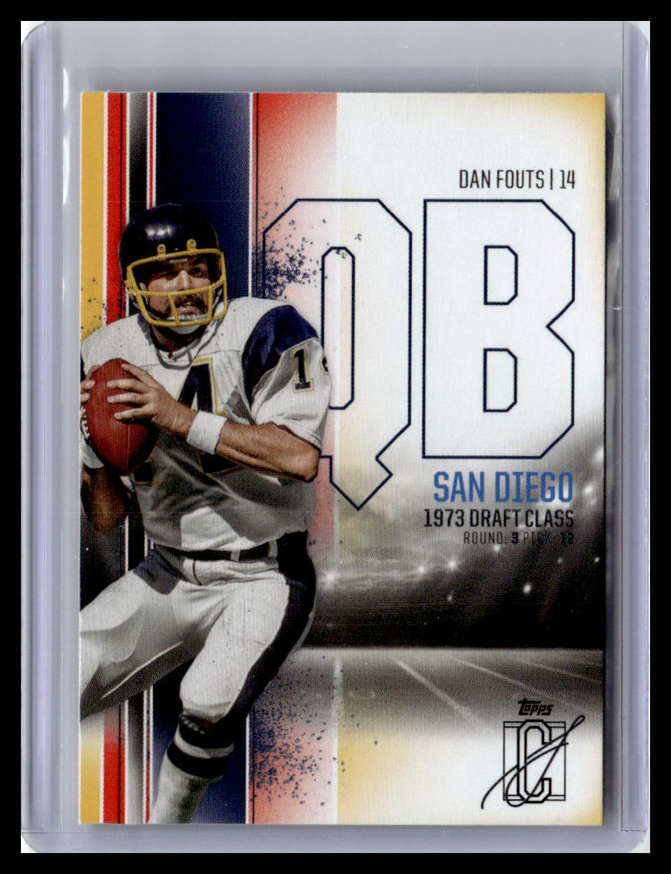 2024 Topps Signature Class #52 Dan Fouts Red & Yellow