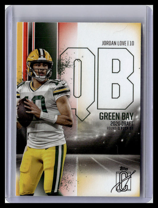 2024 Topps Signature Class #17 Jordan Love Red & Yellow