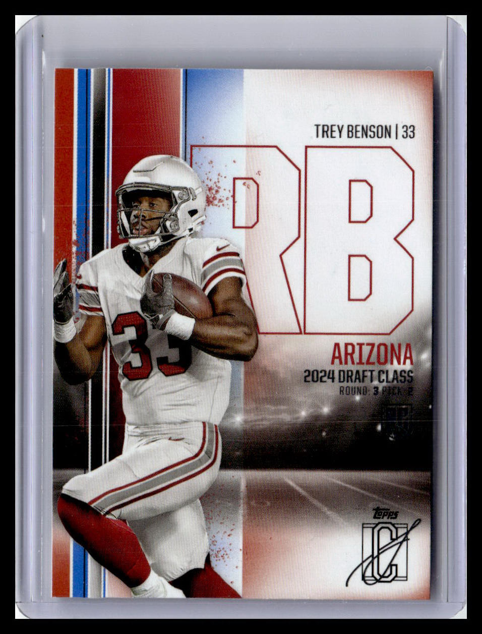 2024 Topps Signature Class #62 Trey Benson Blue & Orange