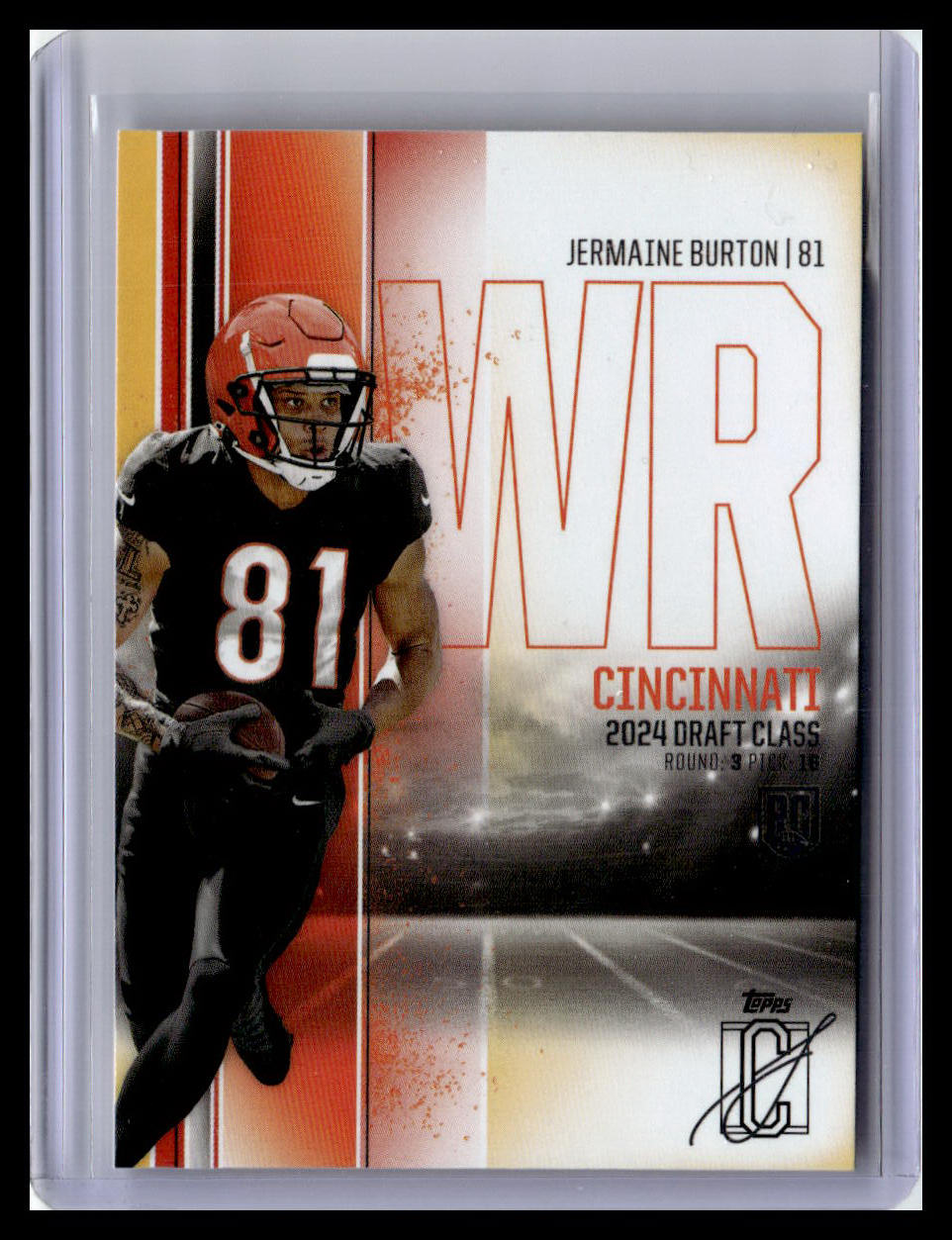 2024 Topps Signature Class #88 Jermaine Burton Red & Yellow