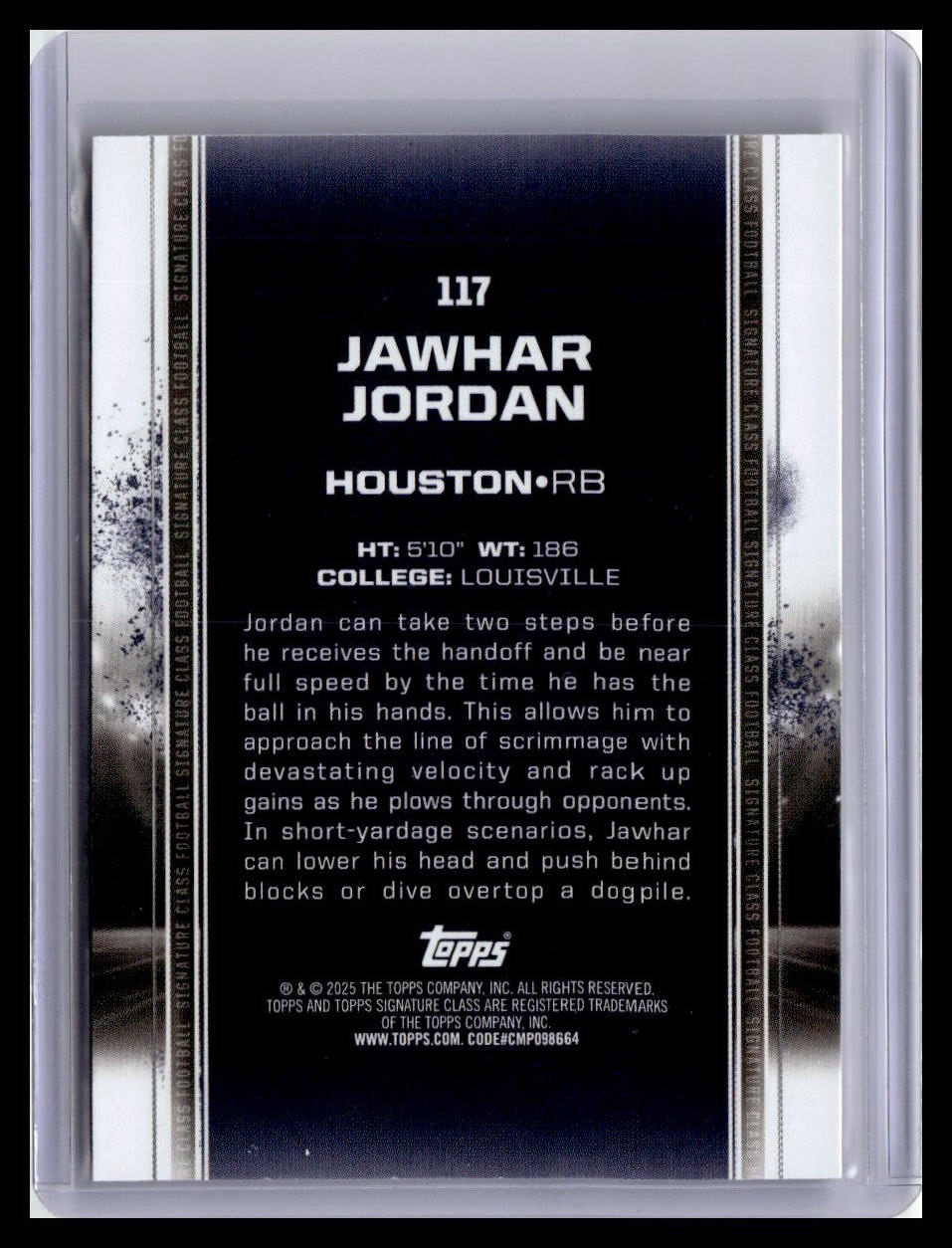 2024 Topps Signature Class #117 Jawhar Jordan Blue & Orange
