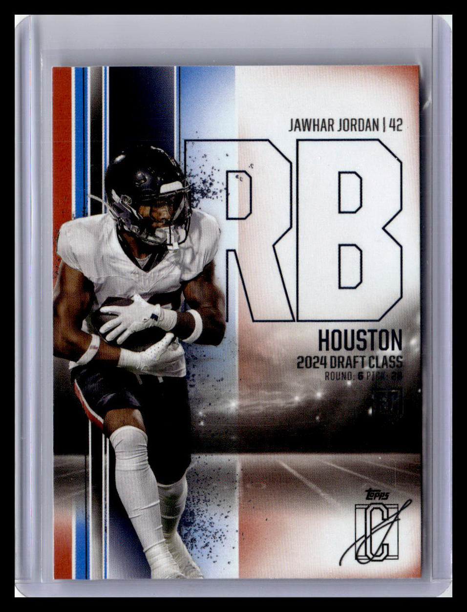 2024 Topps Signature Class #117 Jawhar Jordan Blue & Orange