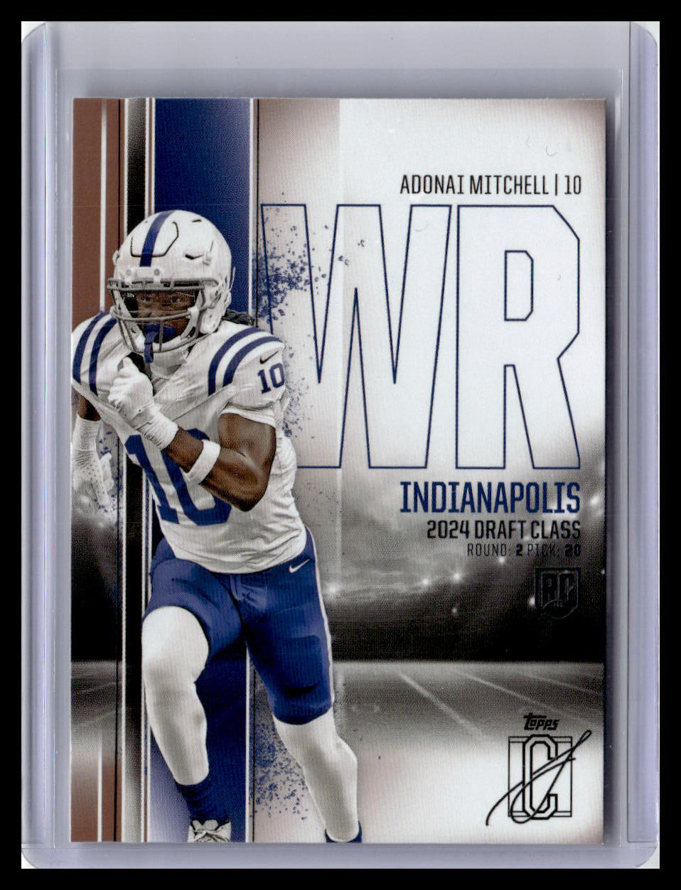 2024 Topps Signature Class #119 Adonai Mitchell Bronze
