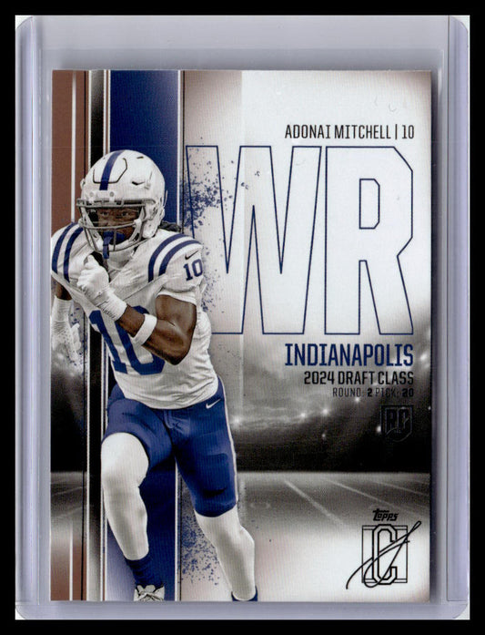 2024 Topps Signature Class #119 Adonai Mitchell Bronze