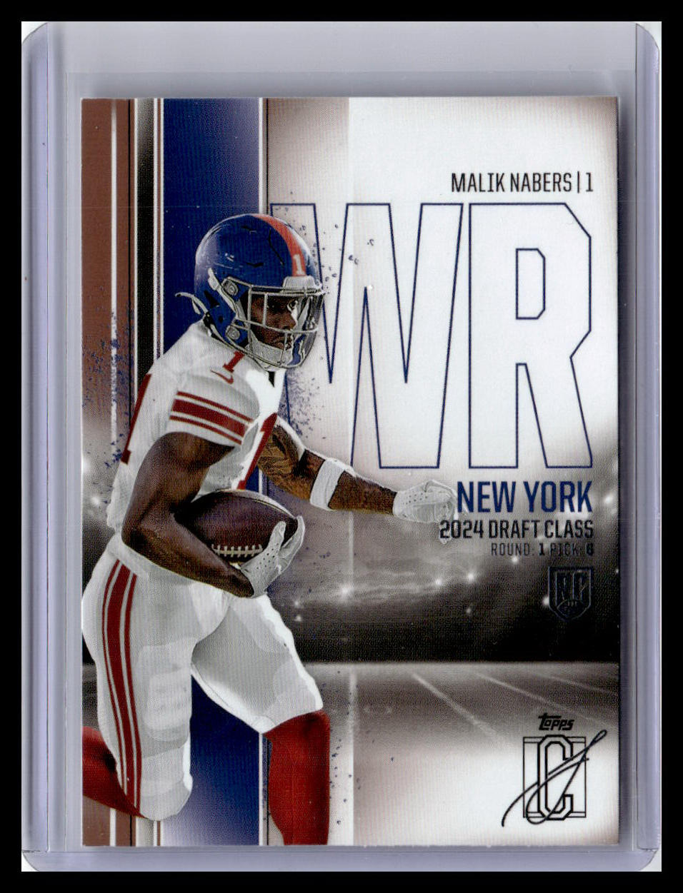 2024 Topps Signature Class #159 Malik Nabers Bronze
