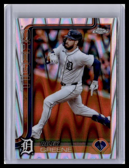 2025 Topps Chrome #34 Riley Greene Raywave Refractors