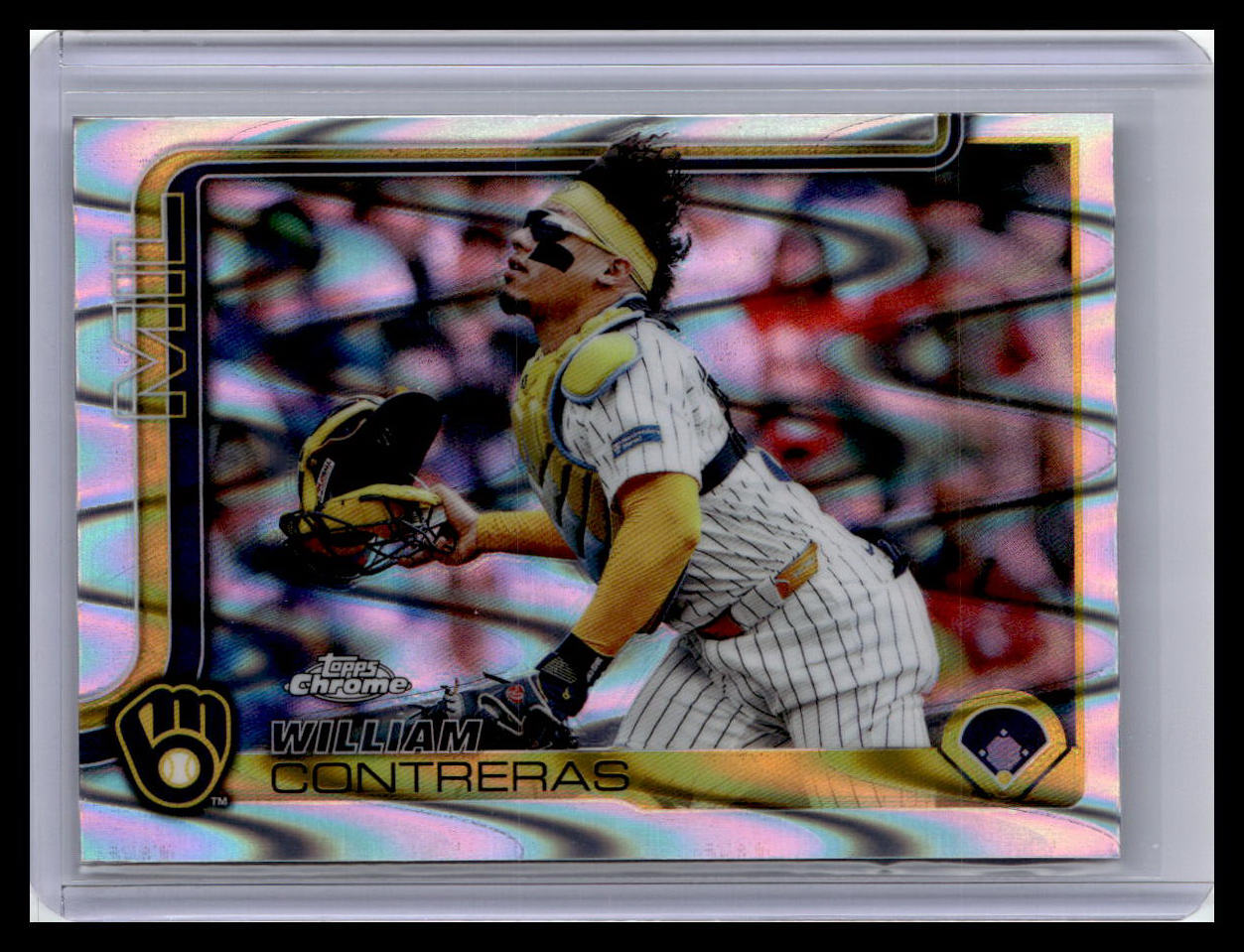 2025 Topps Chrome #25 William Contreras Raywave Refractors