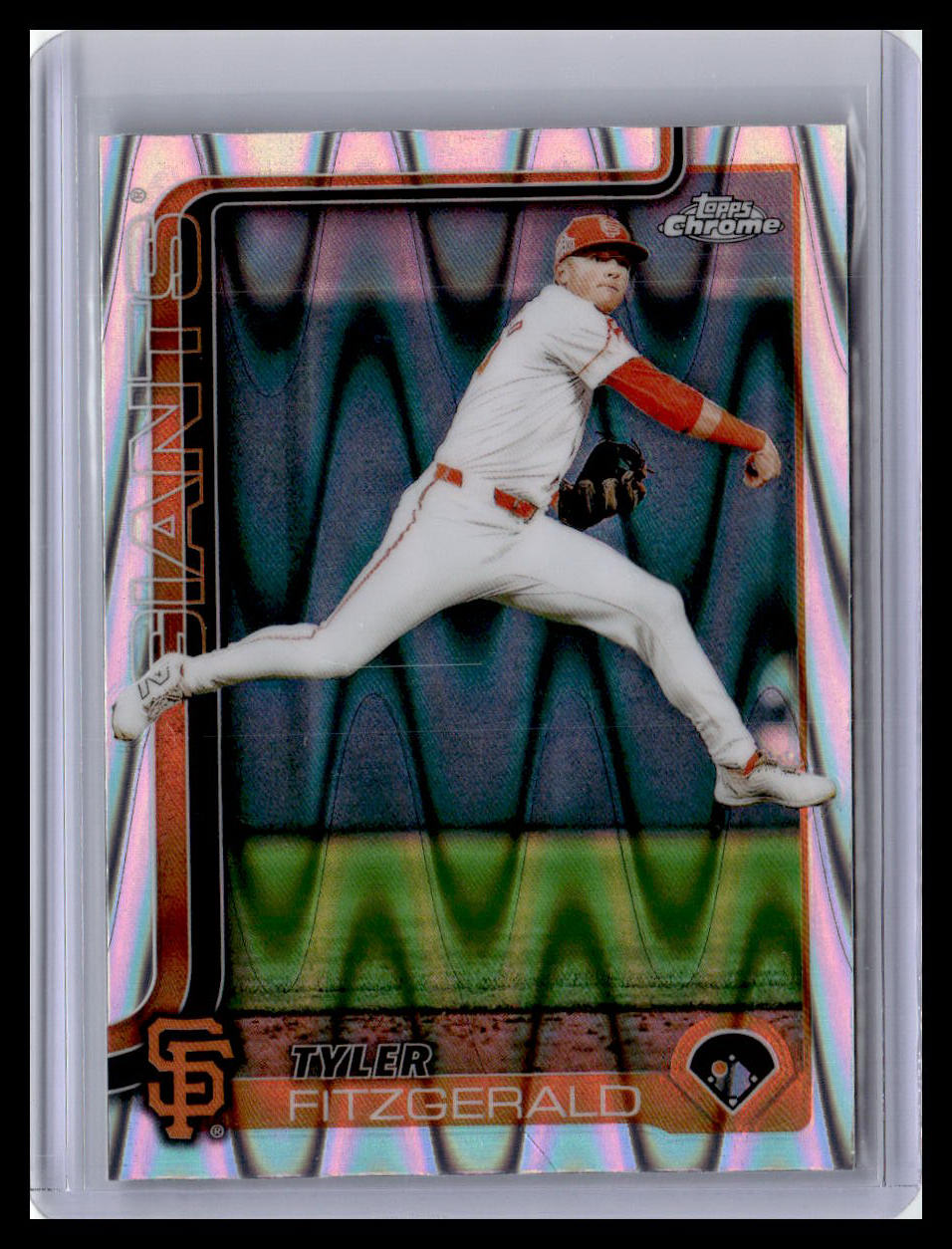 2025 Topps Chrome #30 Tyler Fitzgerald Raywave Refractors