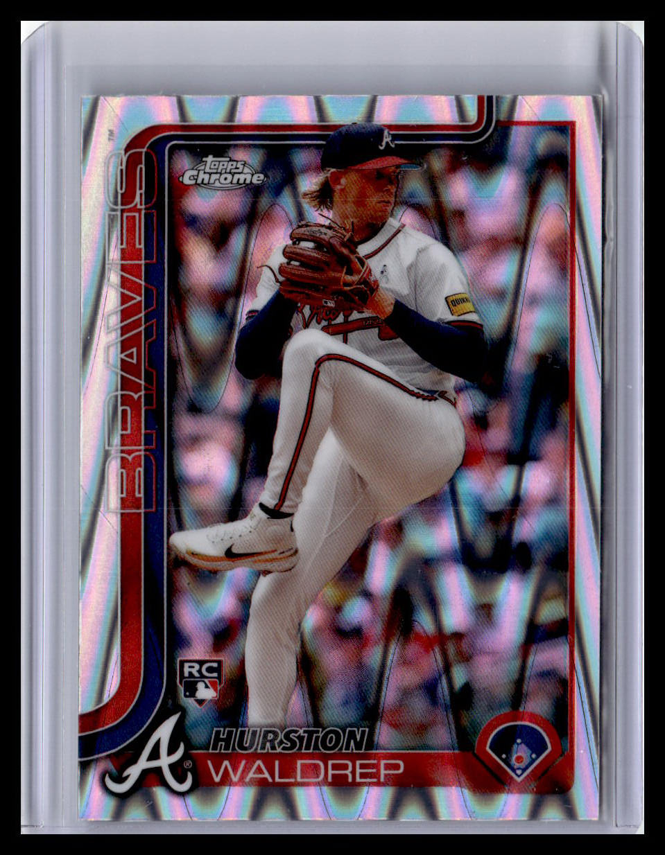 2025 Topps Chrome #90 Hurston Waldrep Raywave Refractors