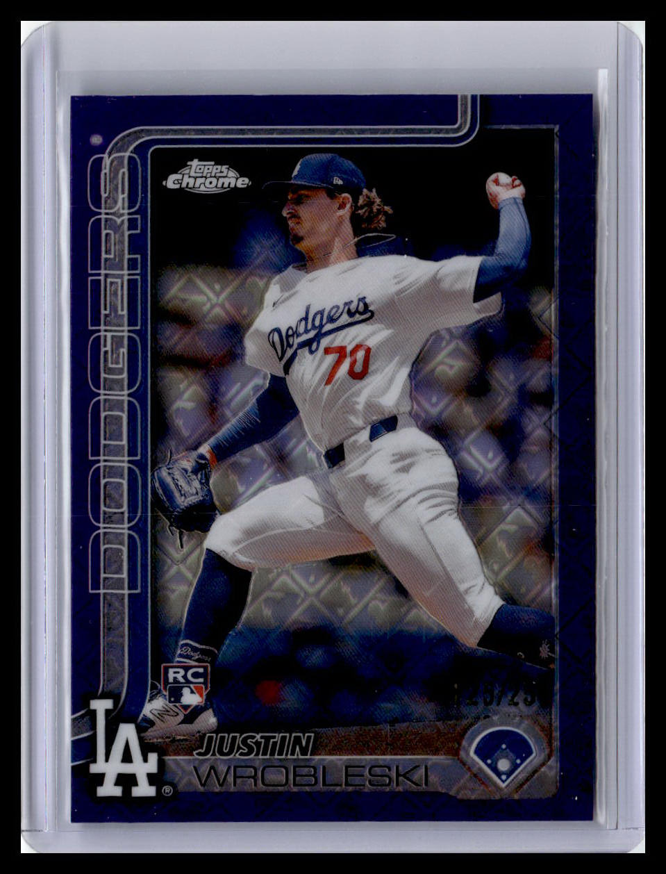 2025 Topps Chrome Logofractor #38 Justin Wrobleski Purple Refractors 125/250
