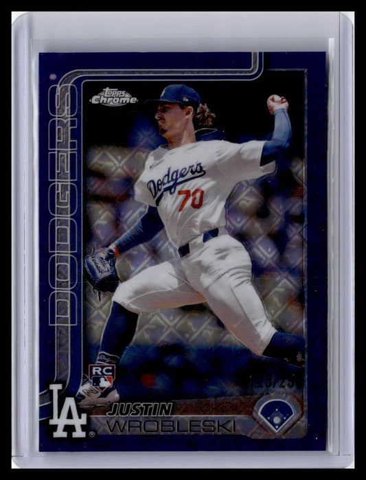 2025 Topps Chrome Logofractor #38 Justin Wrobleski Purple Refractors 125/250