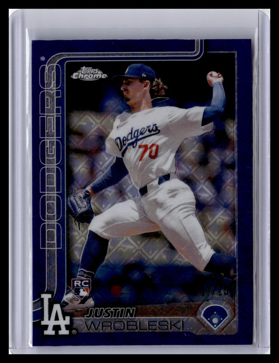 2025 Topps Chrome Logofractor #38 Justin Wrobleski Purple Refractors 97/250