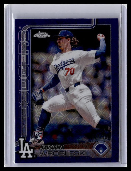 2025 Topps Chrome Logofractor #38 Justin Wrobleski Purple Refractors 97/250