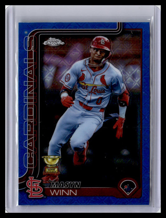2025 Topps Chrome Logofractor Edition #244 Masyn Winn Blue Refractors 143/150