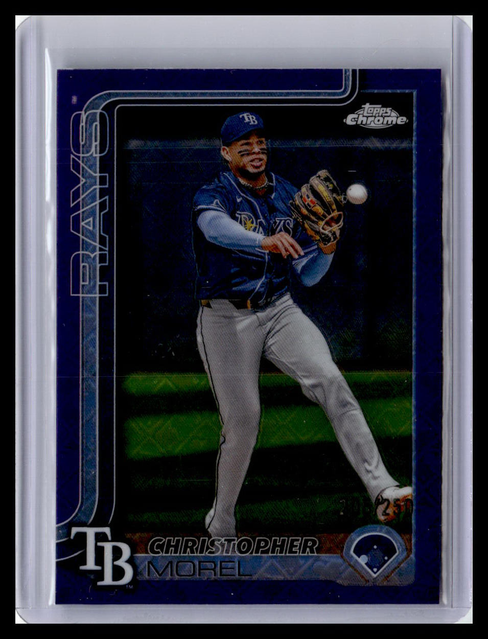 2025 Topps Chrome Logofractor #64 Christopher Morel Purple Refractors 205/250