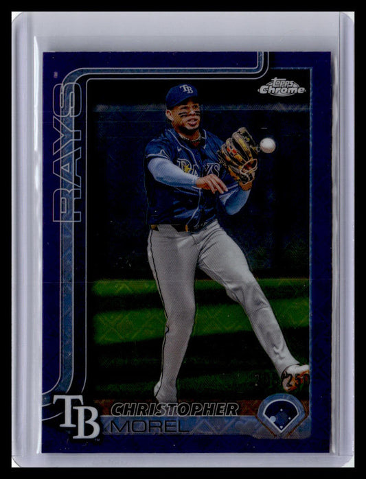 2025 Topps Chrome Logofractor #64 Christopher Morel Purple Refractors 205/250