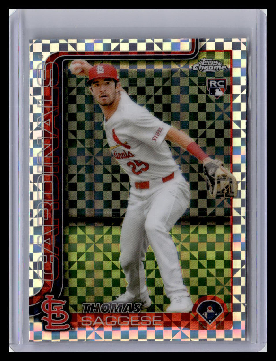 2025 Topps Chrome #87 Thomas Saggese X-Fractors