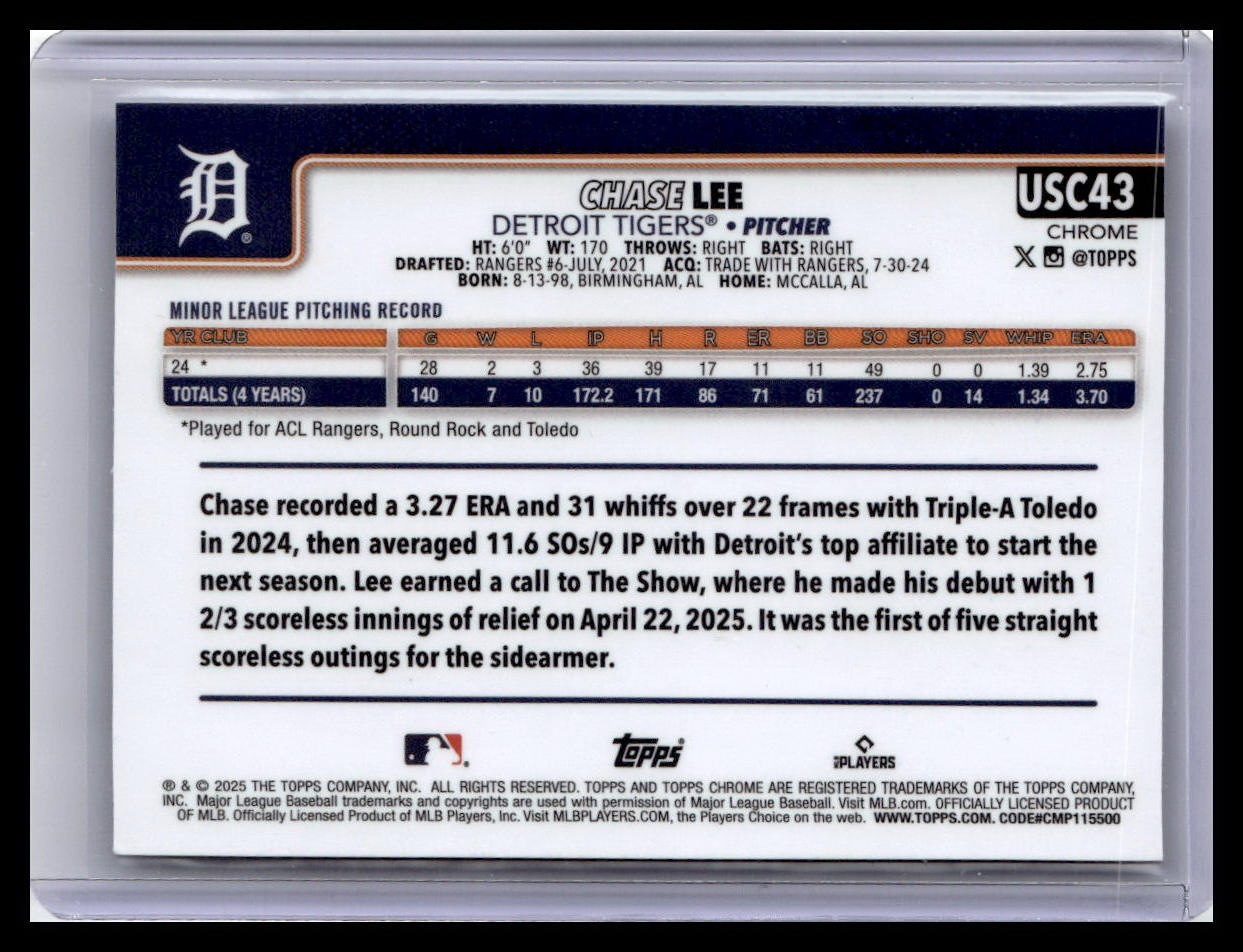 2025 Topps Chrome Update #USC43 Chase Lee