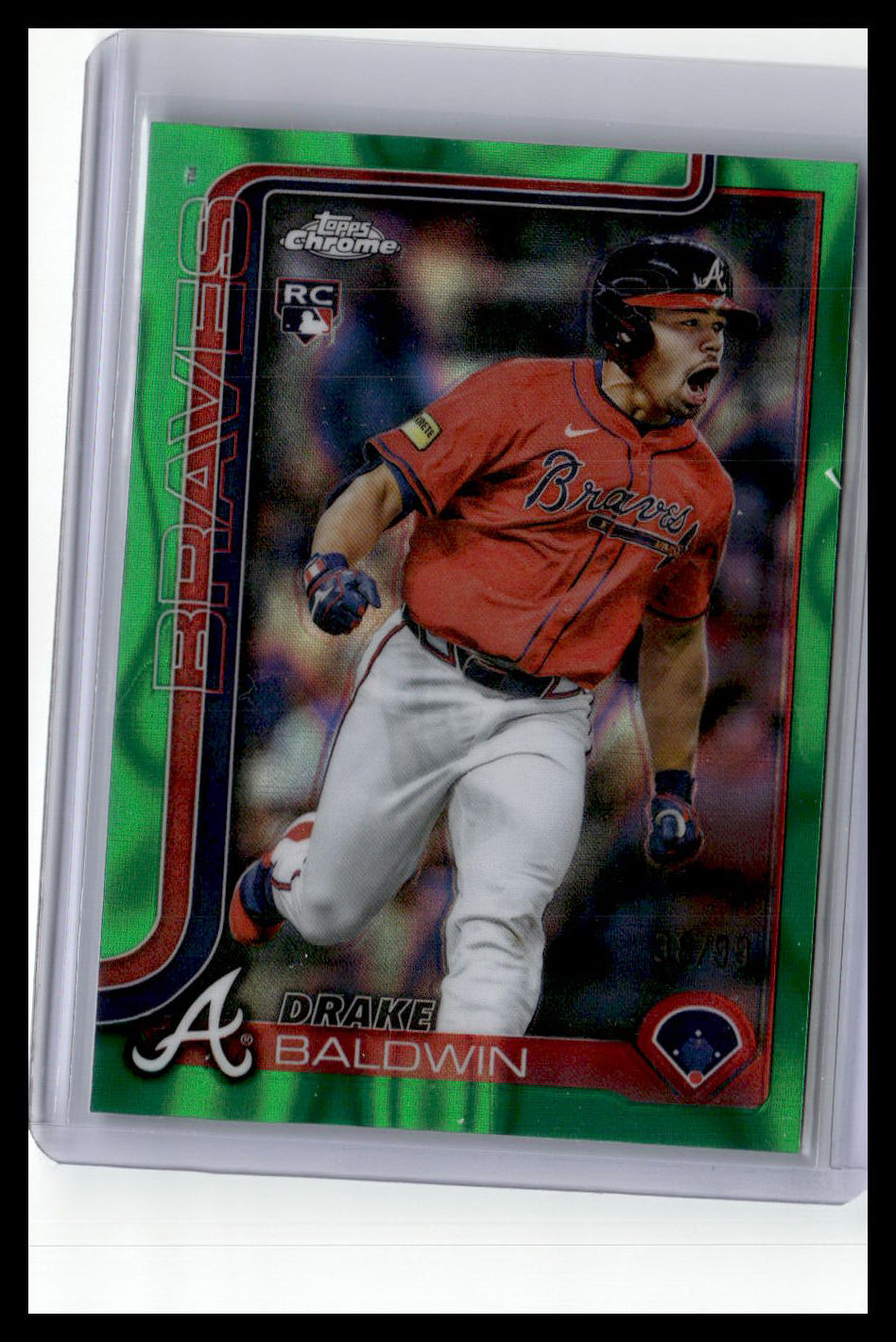 2025 Topps Chrome Update #USC96 Drake Baldwin Green RayWave Refractor 38/99 1