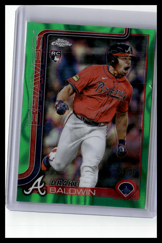 2025 Topps Chrome Update #USC96 Drake Baldwin Green RayWave Refractor 38/99 1