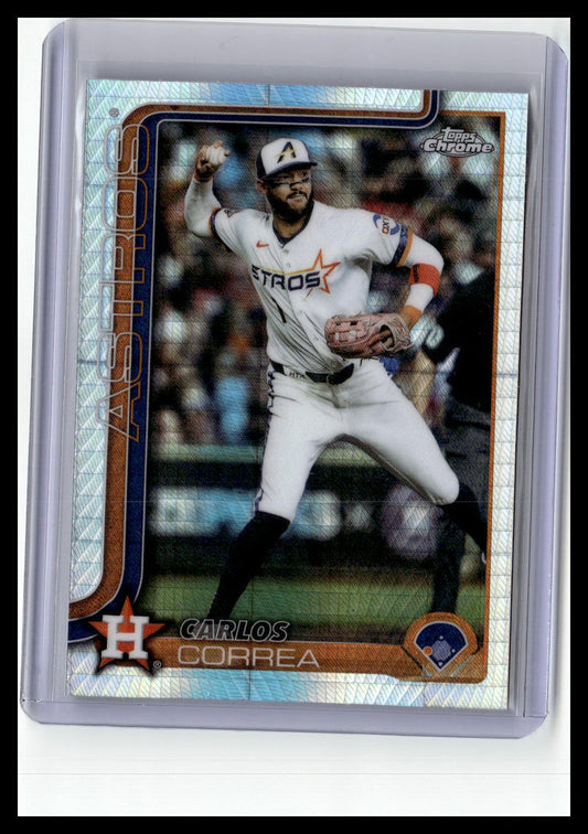 2025 Topps Chrome Update #USC164 Carlos Correa Prism Refractors