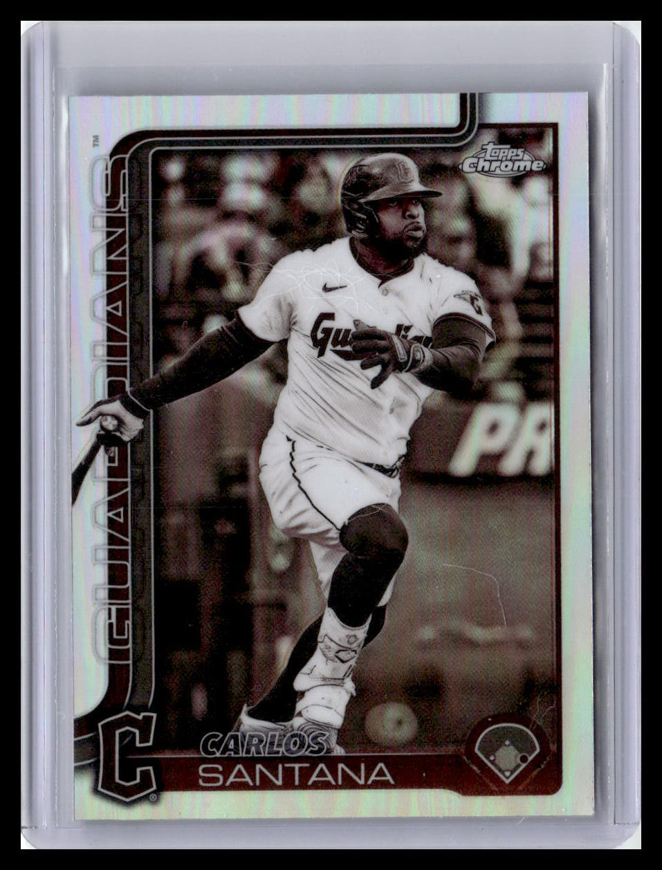 2025 Topps Chrome Update #USC11 Carlos Santana Sepia Refractors