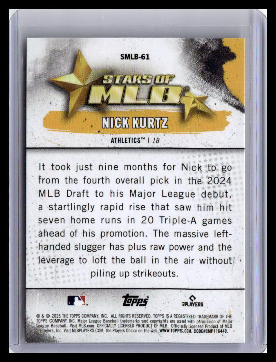 2025 Topps Update #SMLB-61 Nick Kurtz Stars of MLB