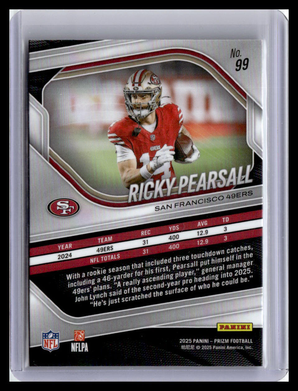 2025 Panini Prizm #99 Ricky Pearsall