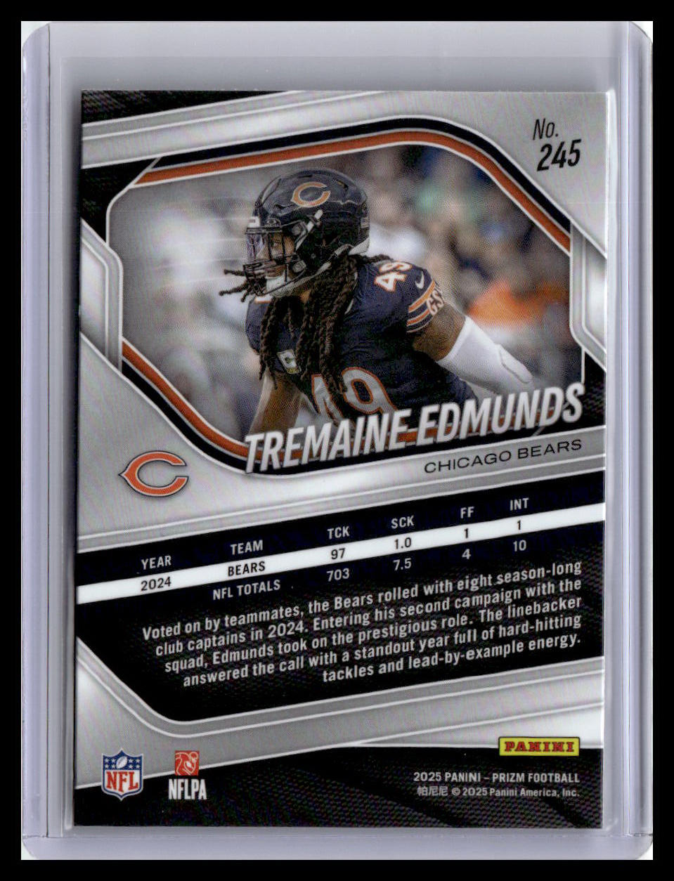 2025 Panini Prizm #245 Tremaine Edmunds