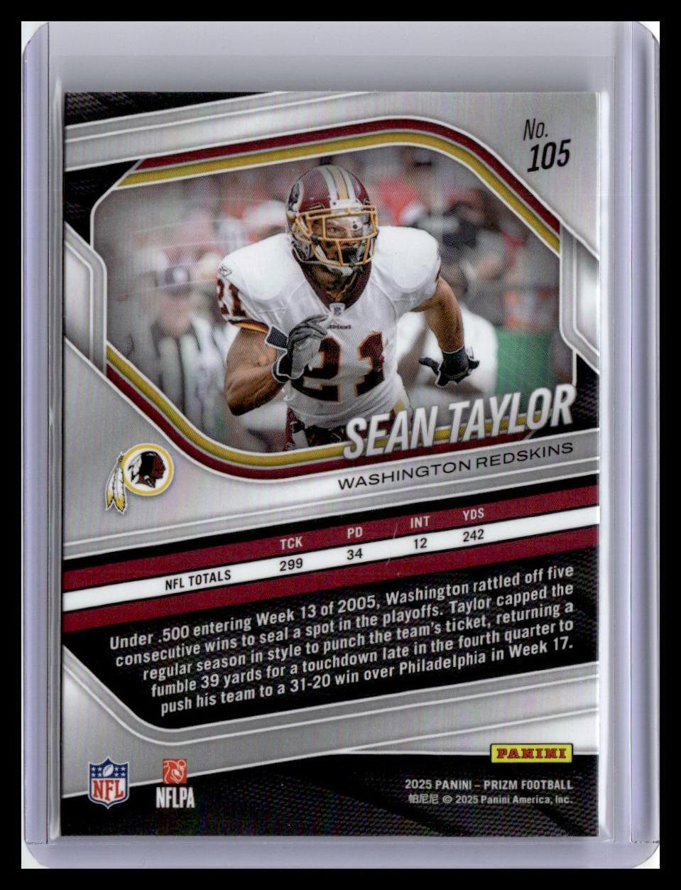 2025 Panini Prizm #105 Sean Taylor