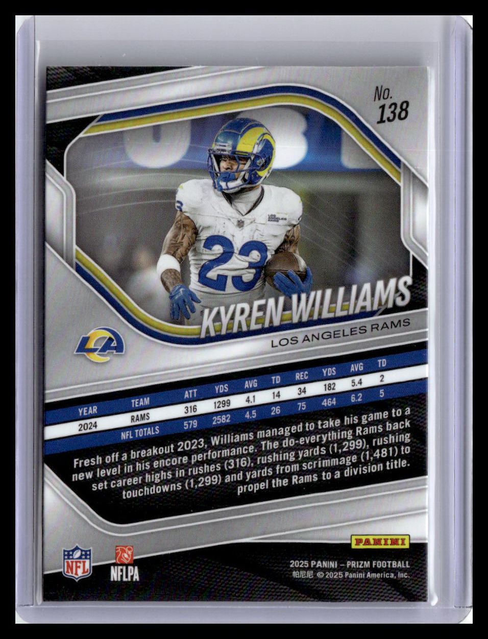 2025 Panini Prizm #138 Kyren Williams