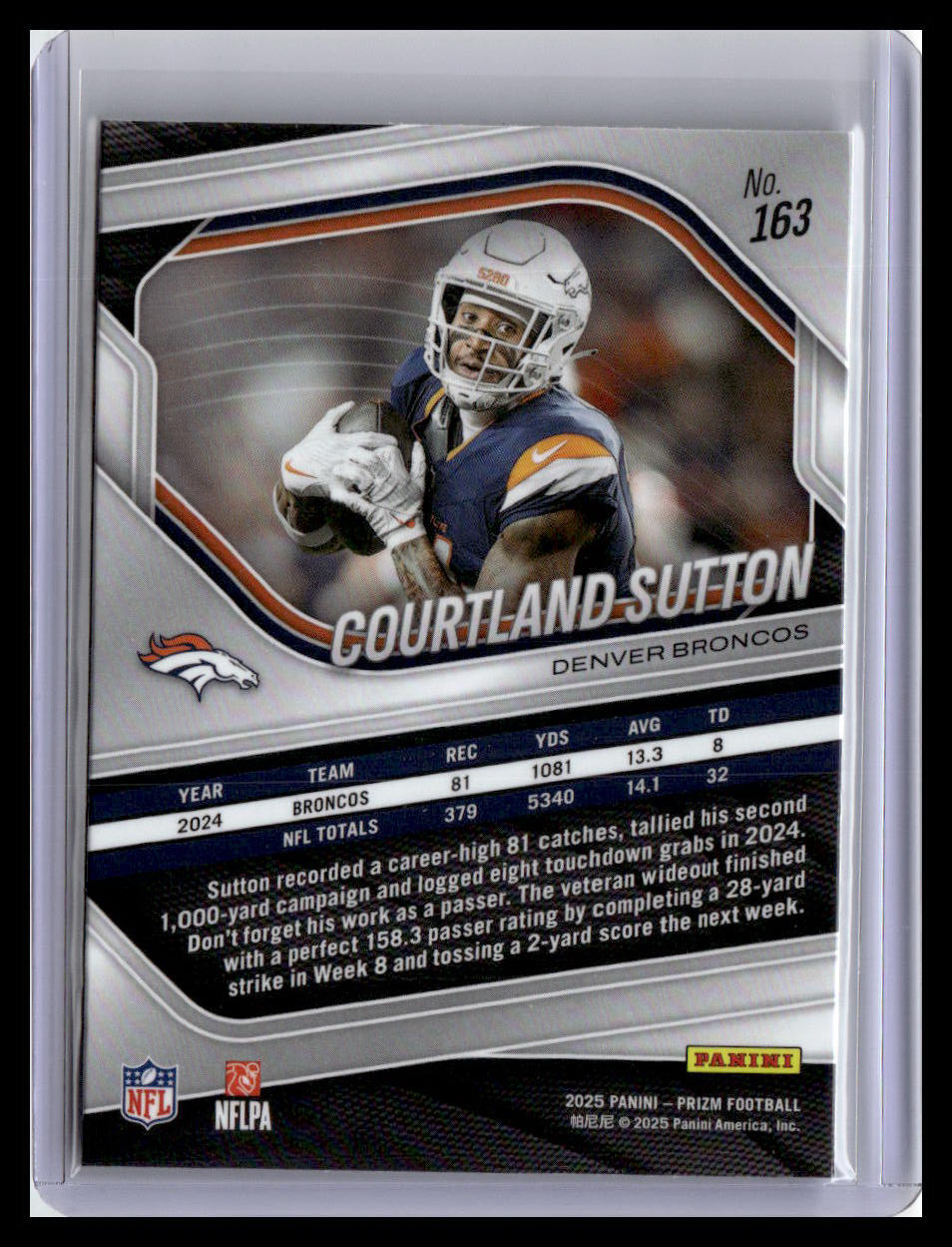 2025 Panini Prizm #163 Courtland Sutton