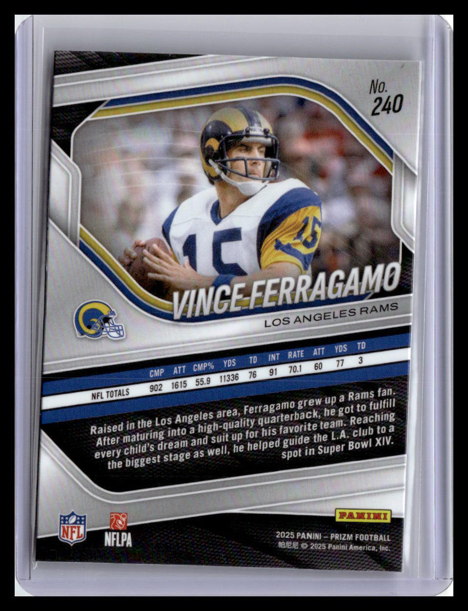 2025 Panini Prizm #240 Vince Ferragamo