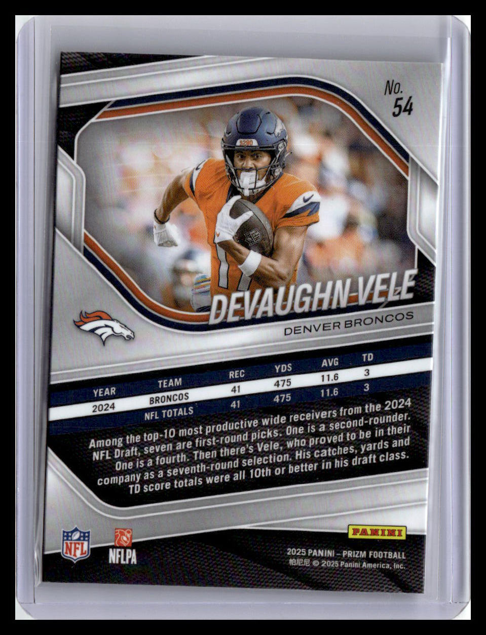 2025 Panini Prizm #54 Devaughn Vele
