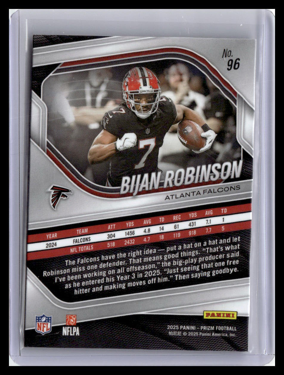 2025 Panini Prizm #96 Bijan Robinson