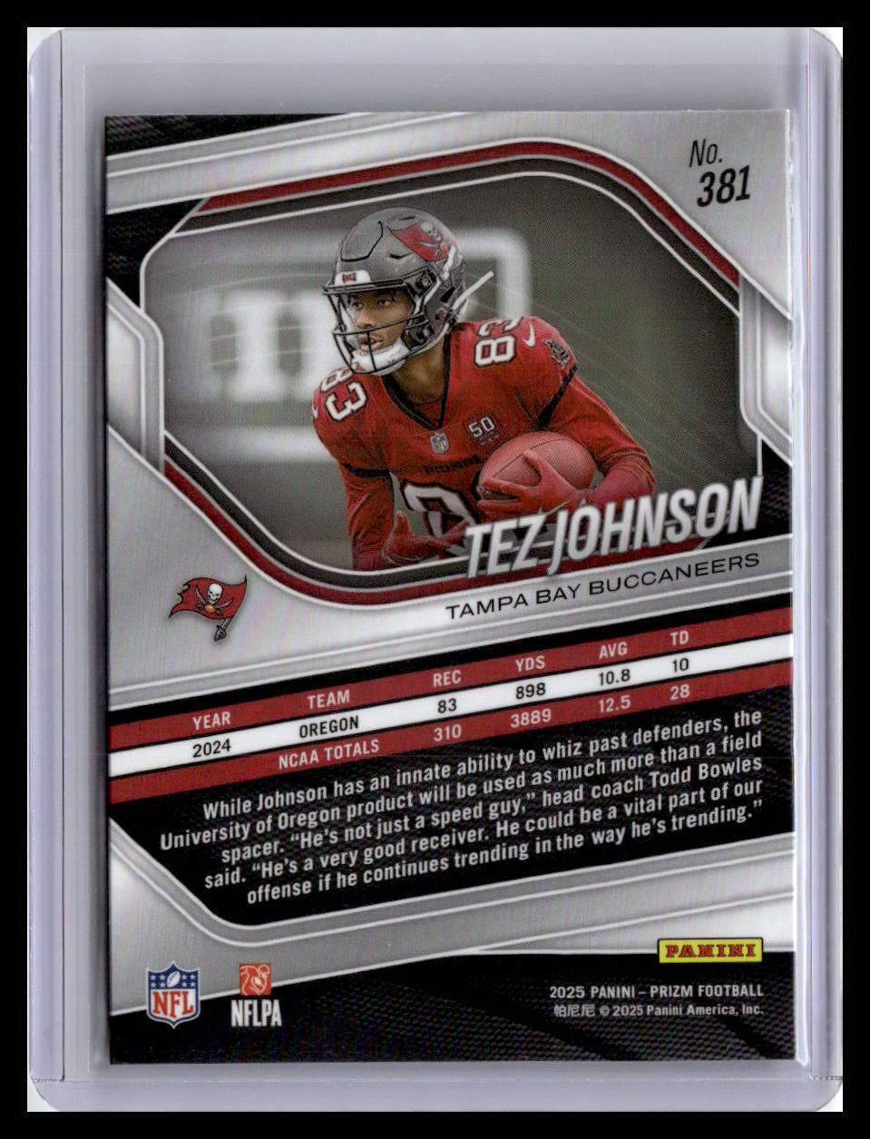 2025 Panini Prizm #381 Tez Johnson
