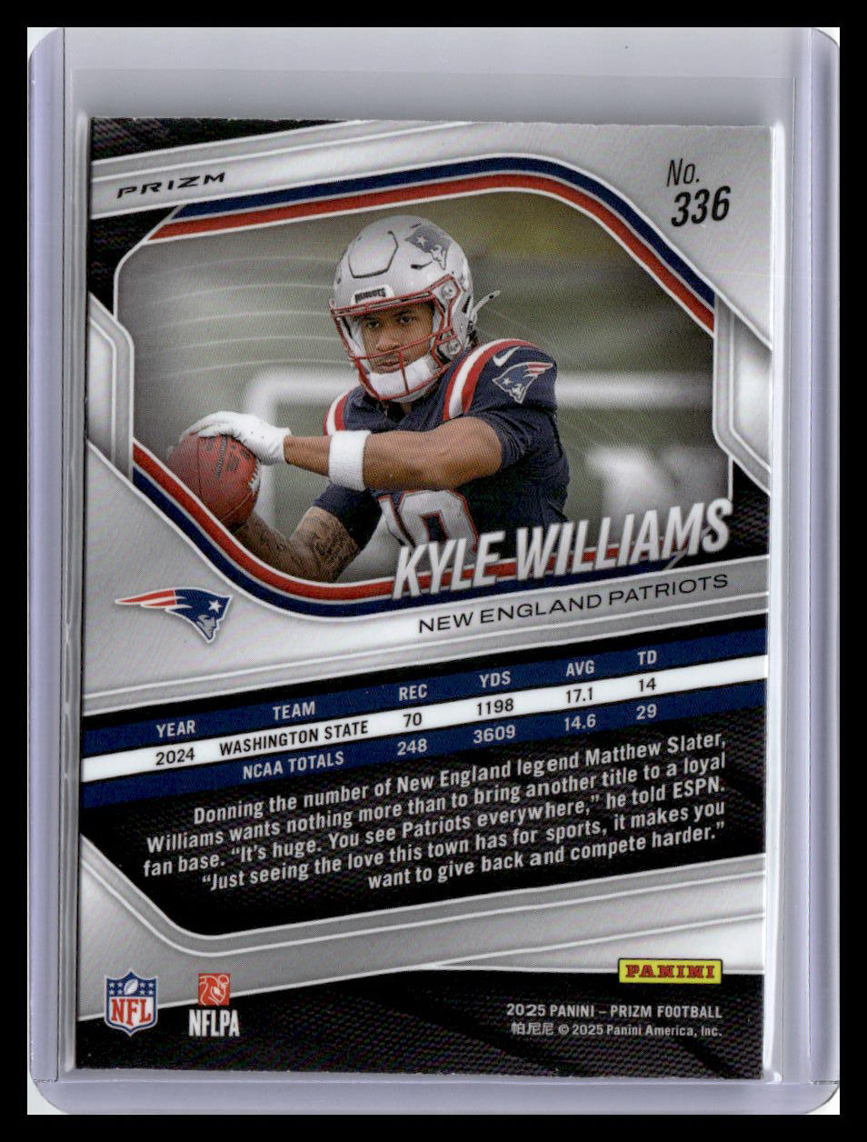 2025 Panini Prizm #336 Kyle Williams