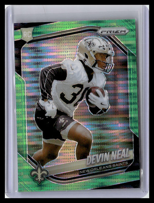 2025 Panini Prizm #393 Devin Neal Neon Green Pulsar