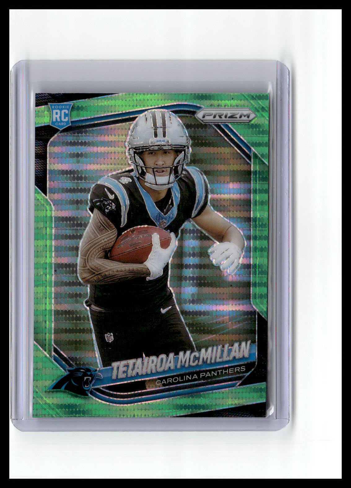 2025 Panini Prizm #311 Tetairoa McMillan Neon Green Pulsar