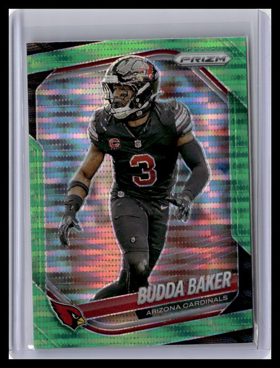 2025 Panini Prizm #125 Budda Baker Neon Green Pulsar