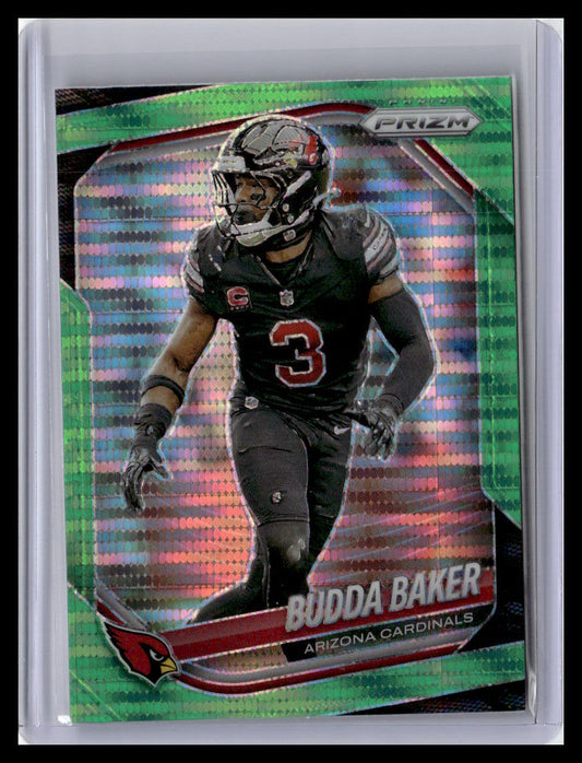 2025 Panini Prizm #125 Budda Baker Neon Green Pulsar