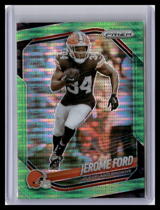 2025 Panini Prizm #227 Jerome Ford Neon Green Pulsar