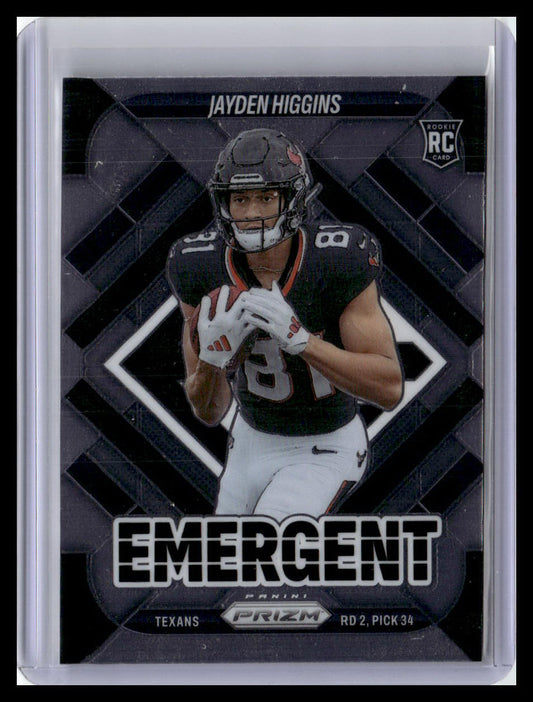 2025 Panini Prizm #14 Jayden Higgins Emergent