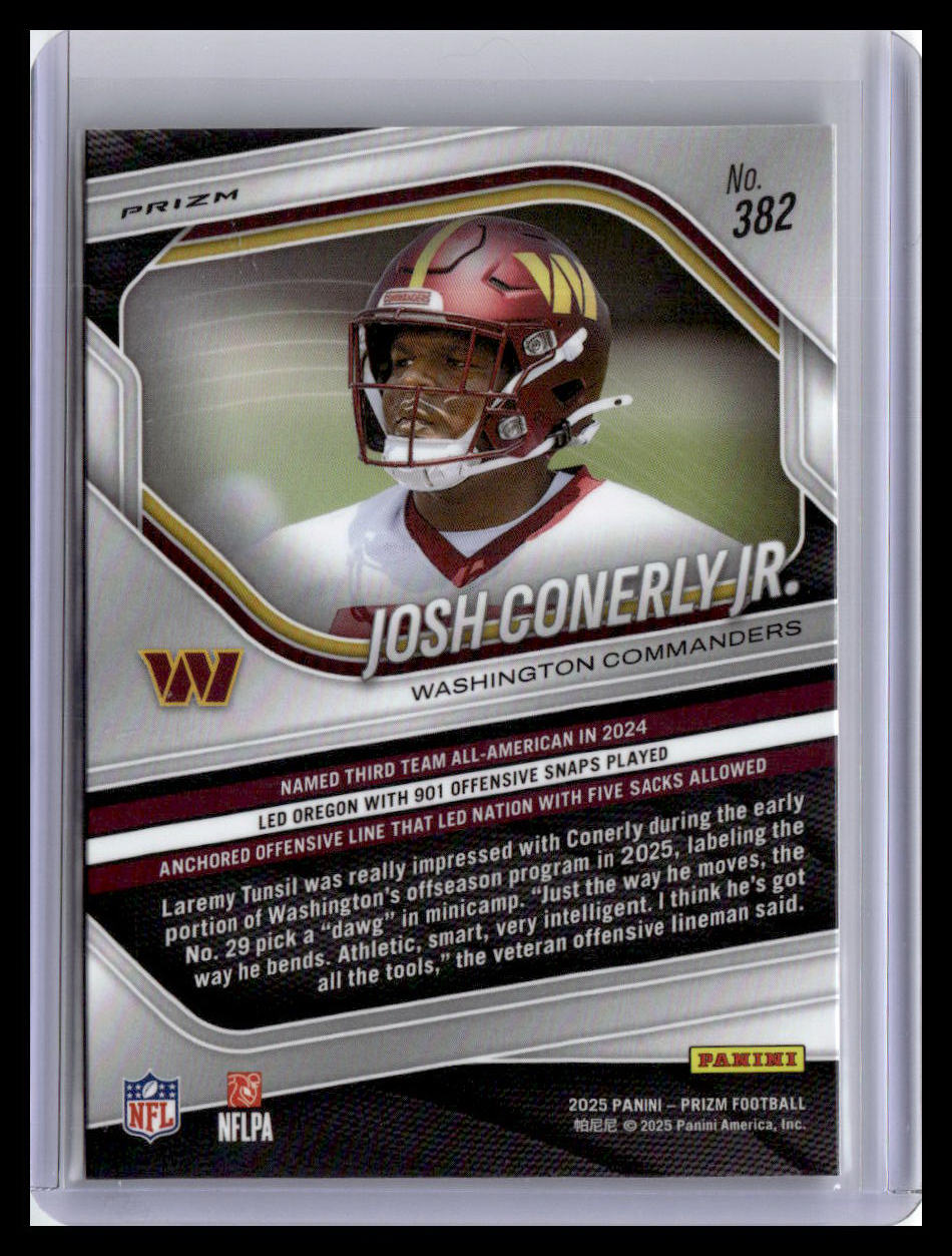 2025 Panini Prizm #382 Josh Conerly Jr. Silver